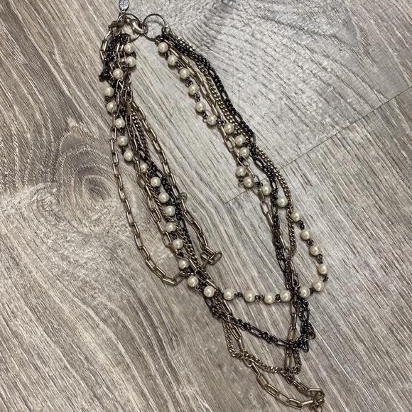 Cookie lee Pearl layered chain necklace - Picture 3 of 4